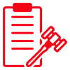 Icon: Red Document and Gaval