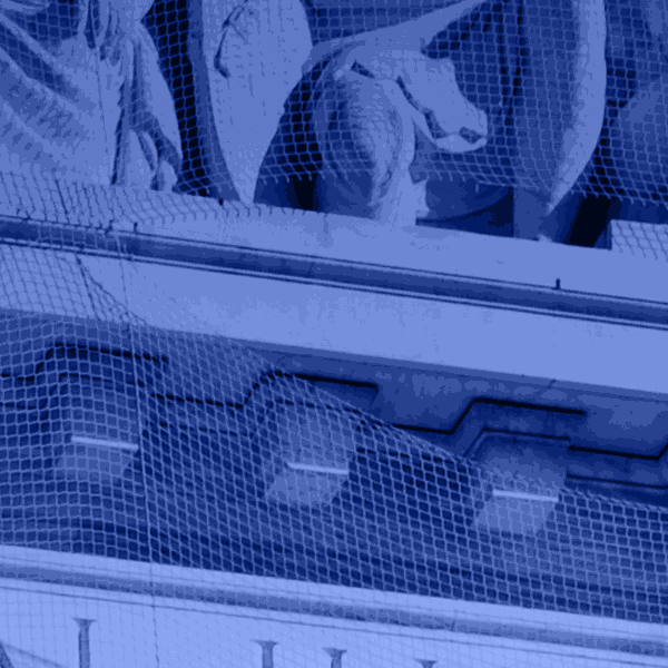 Building with sign for "Equal Justice Under Law"