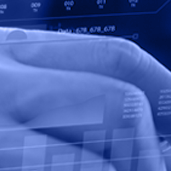 Hand with magnifying glass